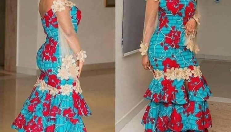 LONG ANKARA PRINT DRESS 2019