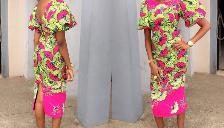 COLORED AFRICAN DRESS