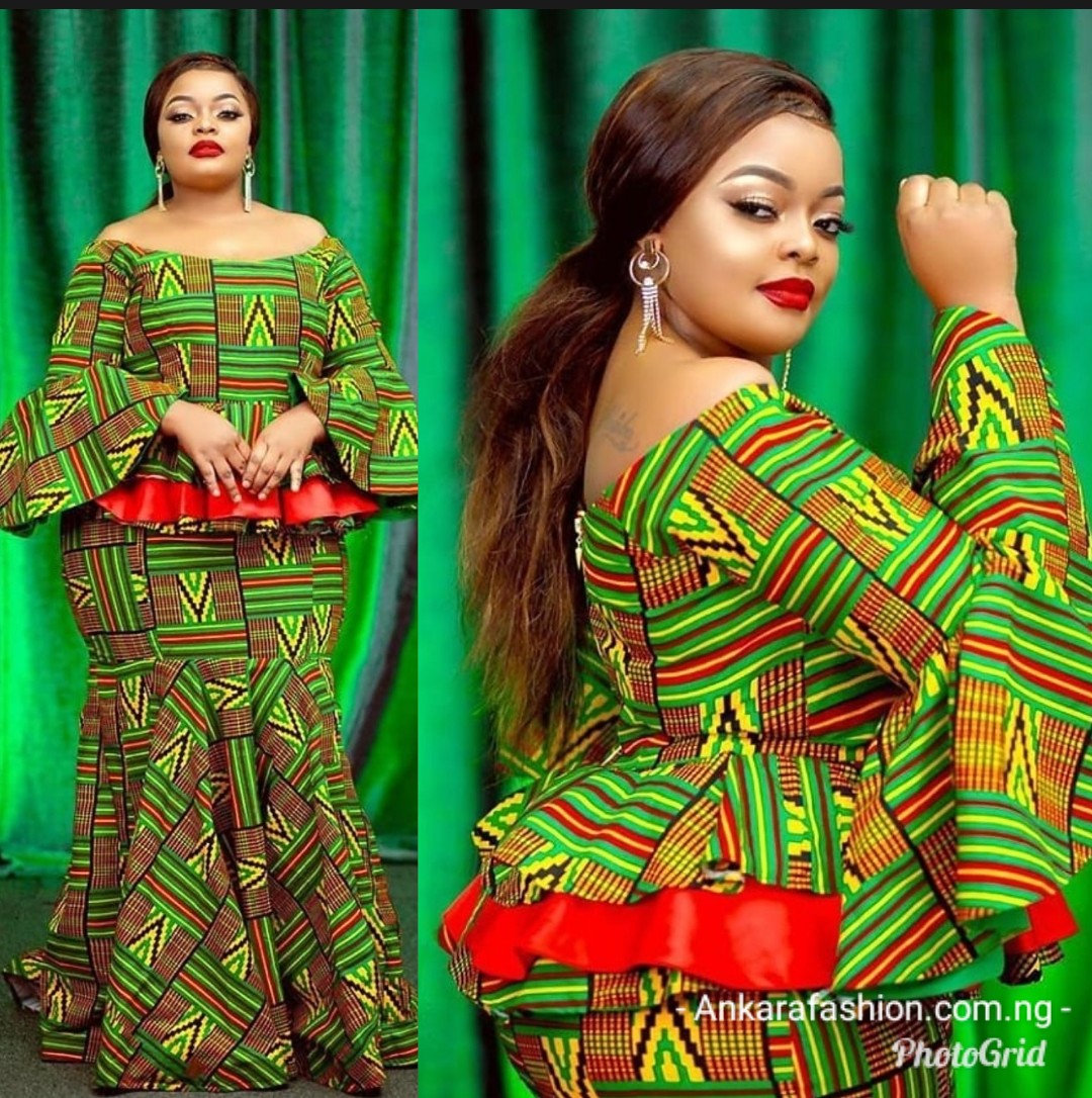 2019 NIGERIAN SKIRT&BLOUSE